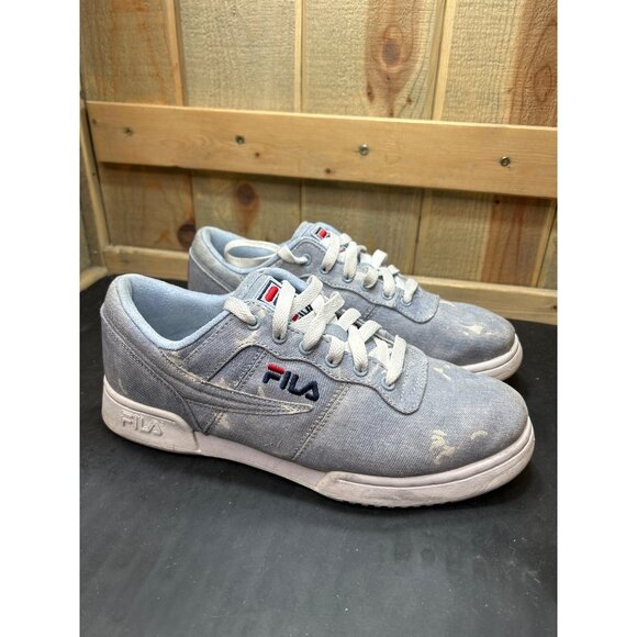 Fila Mens Unisex Denim Tie Dye Retro Y2K Sneakers US9 EU42 UK8 - Picture 1 of 8